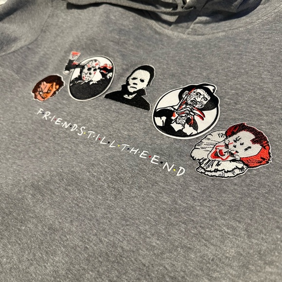 Men's Gray Horror Hoodie - Picture 6 of 6